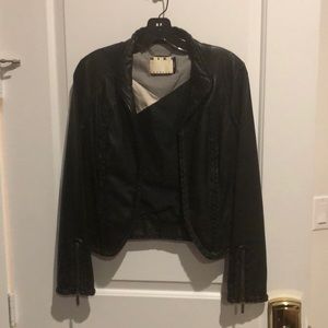 Black leather jacket